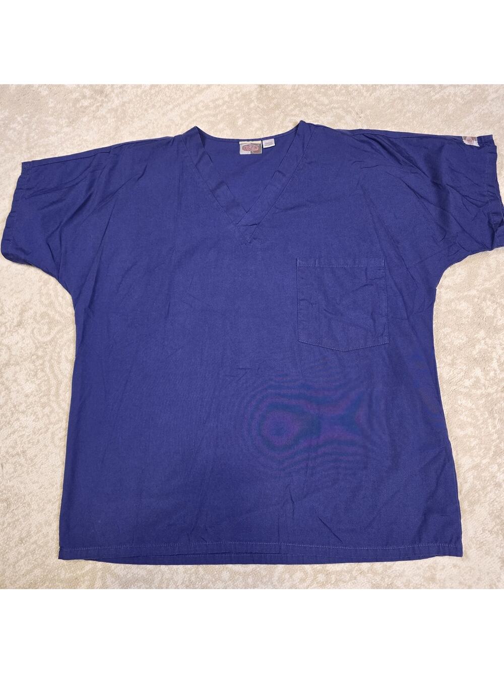 Scrub Zone by Landau navy blue v-neck scrub top - Men's Medium